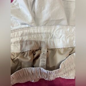 Lululemon White Sports “track” shorts